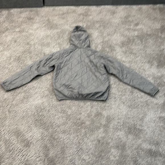 Men's Diamond Quilted Bomber Hoody Hex Grey Medium - Picture 9 of 9